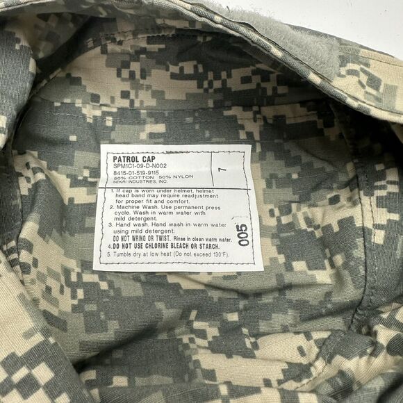 Sekri Industries Military Patrol Cap Hat Camo Size 7 Camouflage Lot of 2 NWT - Picture 10 of 10